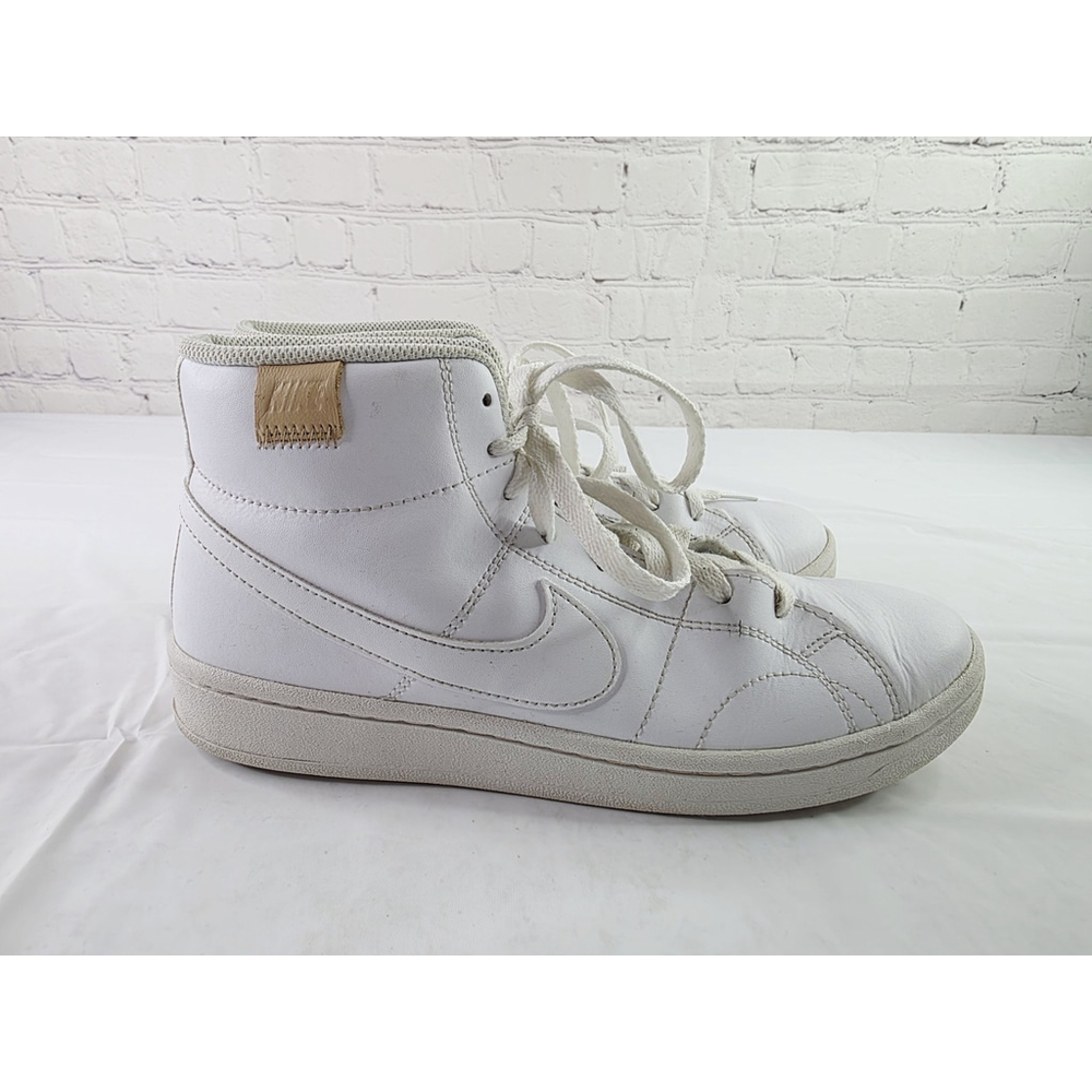 Nike Women’s Court Royale 2 Mid White Leather Sneakers Shoes Size 10 CT1725